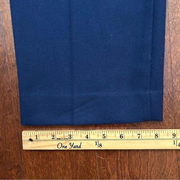 J. Crew Bowery 100%Wool Classic Blue Dress Pants W38 L34 - Picture 11 of 11